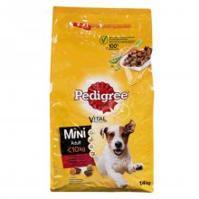 Pedigree Adult mini &xi;&eta;&rho;ή &tau;&rho;&omicron;&phi;ή &gamma;&iota;&alpha; &mu;&iota;&kappa;&rho;ό&sigma;&omega;&mu;&omicron;&upsilon;&sigmaf; &sigma;&kappa;ύ&lambda;&omicron;&upsilon;&sigmaf; &mu;&epsilon; &mu;&omicron;&sigma;&chi;ά&rho;&iota; &kappa;&alpha;&iota; &lambda;&alpha;&chi;&alpha;&nu;&iota;&kappa;ά 1,4kg