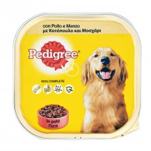 Pedigree &pi;&alpha;&tau;έ &gamma;&iota;&alpha; &sigma;&kappa;ύ&lambda;&omicron; &mu;&epsilon; &kappa;&omicron;&tau;ό&pi;&omicron;&upsilon;&lambda;&omicron; &kappa;&alpha;&iota; &mu;&omicron;&sigma;&chi;ά&rho;&iota; &sigma;&epsilon; &delta;&iota;&sigma;&kappa;ά&kappa;&iota; 300gr
