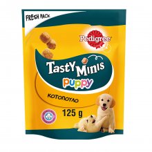 Pedigree Tasty Minis junior &sigma;&upsilon;&mu;&pi;&lambda;&eta;&rho;&omega;&mu;&alpha;&tau;&iota;&kappa;ή &tau;&rho;&omicron;&phi;ή &gamma;&iota;&alpha; &kappa;&omicron;&upsilon;&tau;ά&beta;&iota;&alpha; &mu;&epsilon; &kappa;&omicron;&tau;ό&pi;&omicron;&upsilon;&lambda;&omicron; 125kg